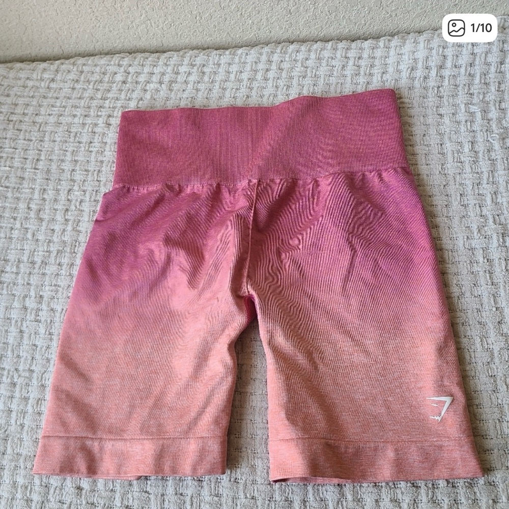 Gymshark ombré pink shorts